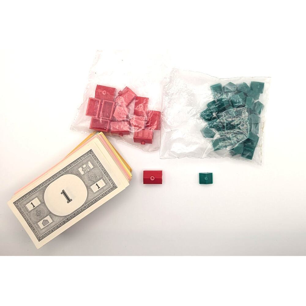 Vintage MONOPOLY Money Houses Hotels Replacement Parts Lot Parker Bros 1961 READ